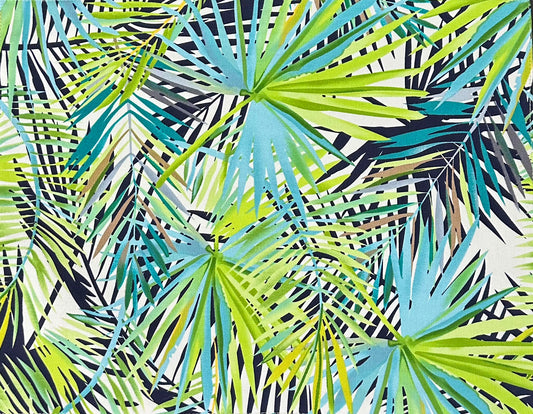 Neon Green Leaf Print Table Linens